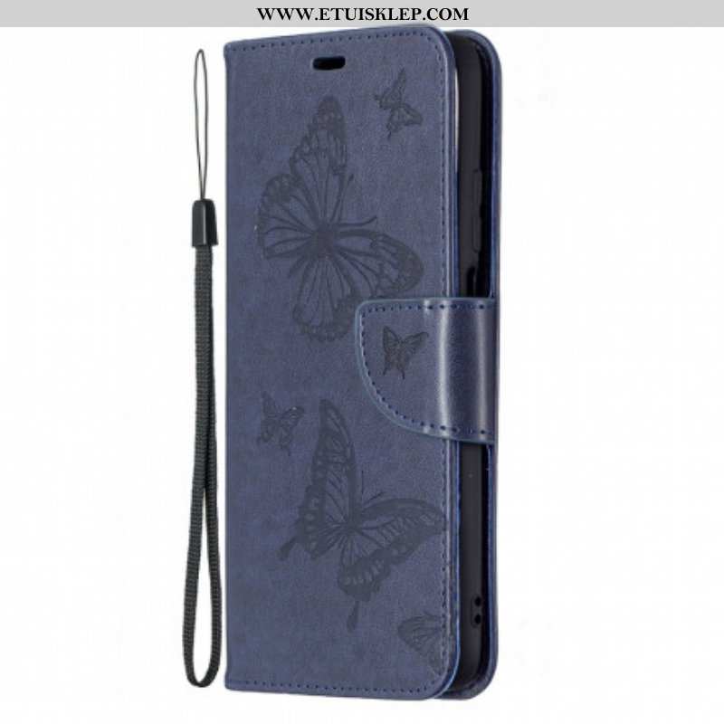 Etui Na Telefon Pokrowce do Poco M3 Etui Folio Motyle I Ukośna Klapa